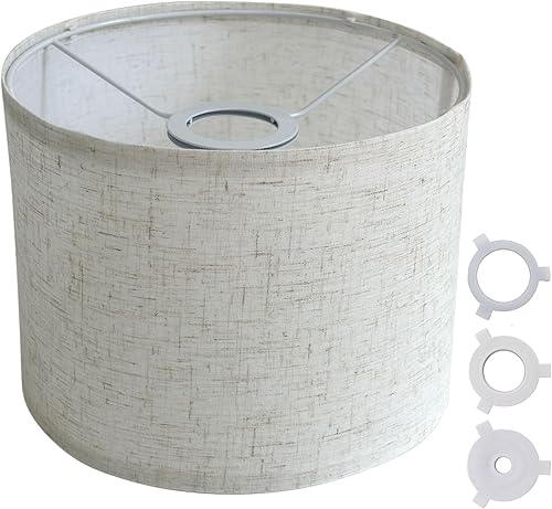 Miniatura 8 de Pantalla de lámpara de tela, pantalla redonda, tambor pequeño, pantallas de tela, pantallas de lámpara de barril para lámparas de mesa, lámparas de