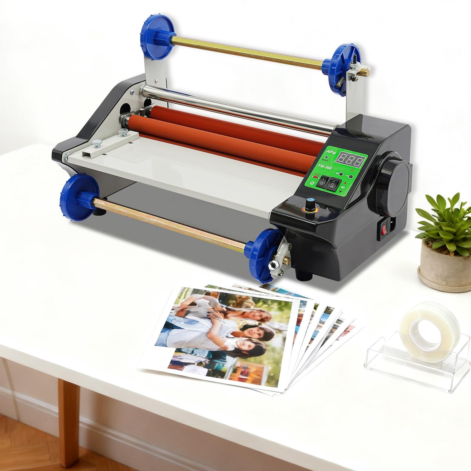 Plastificatrice digitale, macchina composita per pellicola transfer a caldo e a freddo da 13,7pollici con velocità e temperatura regolabili, plastificatrice elettrica monofacciale