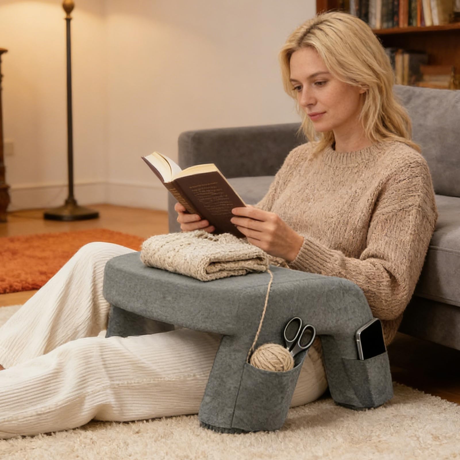 Łóżkowa Poduszka do Czytania Pianka Memory Foam Ergonomiczna Antypoślizgowa