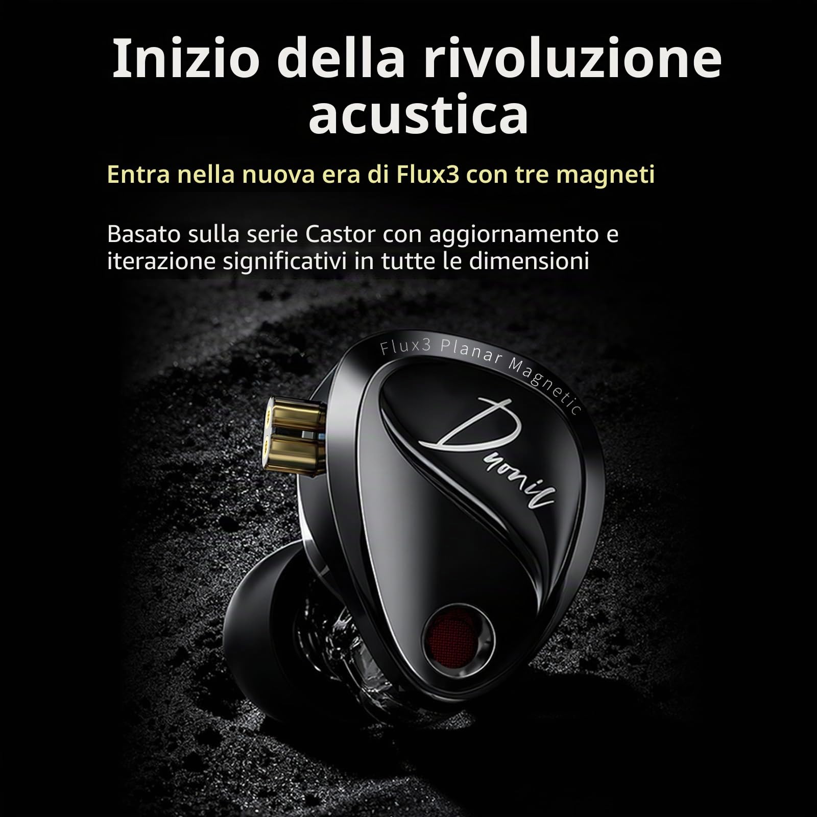 KZ Duonic Cuffie In Ear Gaming, In Ear Monitor con Triplo Driver Magnetico Planare e Doppio Driver Dinamico Superlineare, Auricolari HiFi IEM per gamer, audiofili