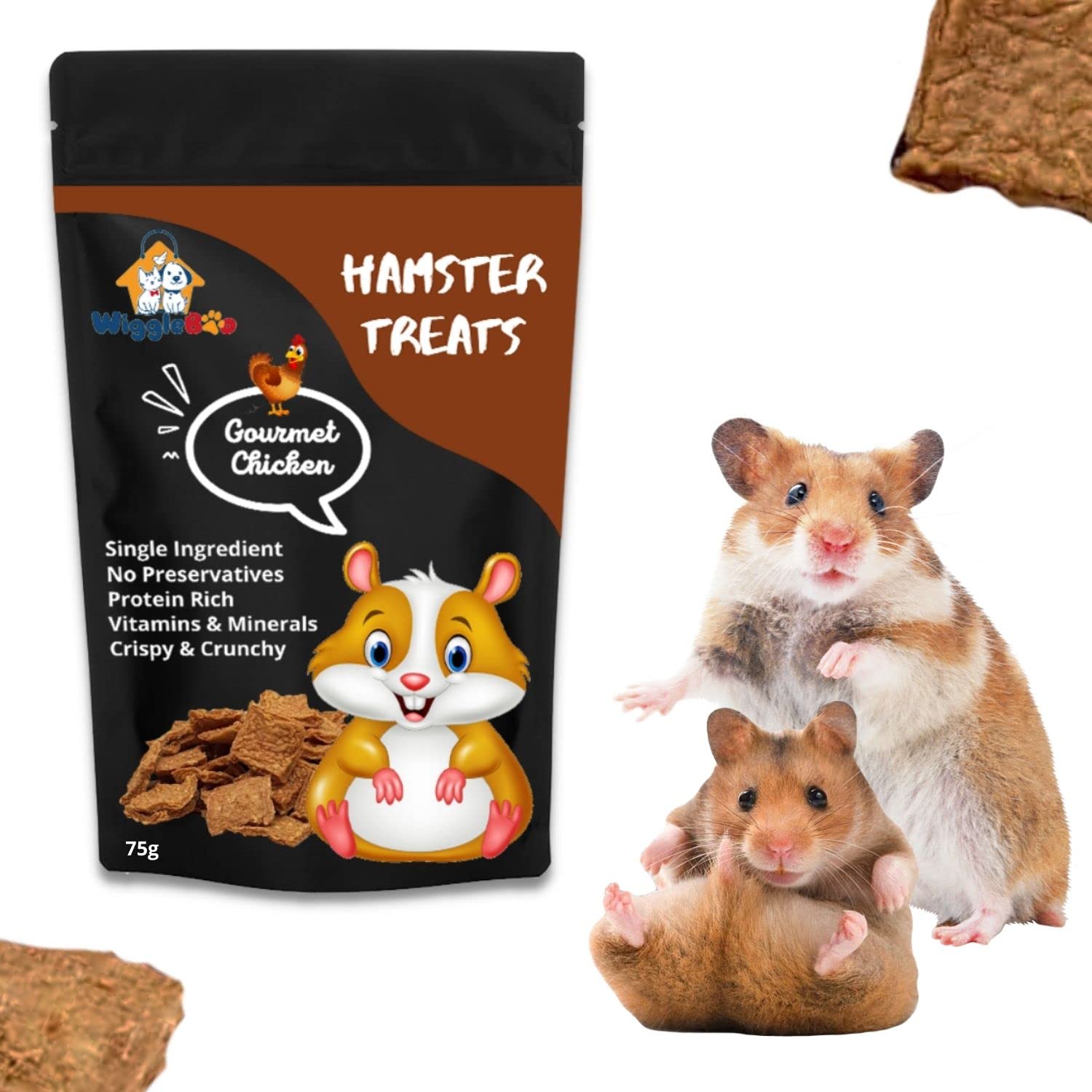 Wiggleboo GourmetChicken Hamster Treat - Irresistible Flavor Fusion for a Healthy Pet, The Perfect Snack to Satisfy Your Pet Craving, A Burst of GourmetChicken and Flavor to Delight Your Hamster (45g) (B09SWVLL6X) Amazon Price History, Amazon Price Tracker