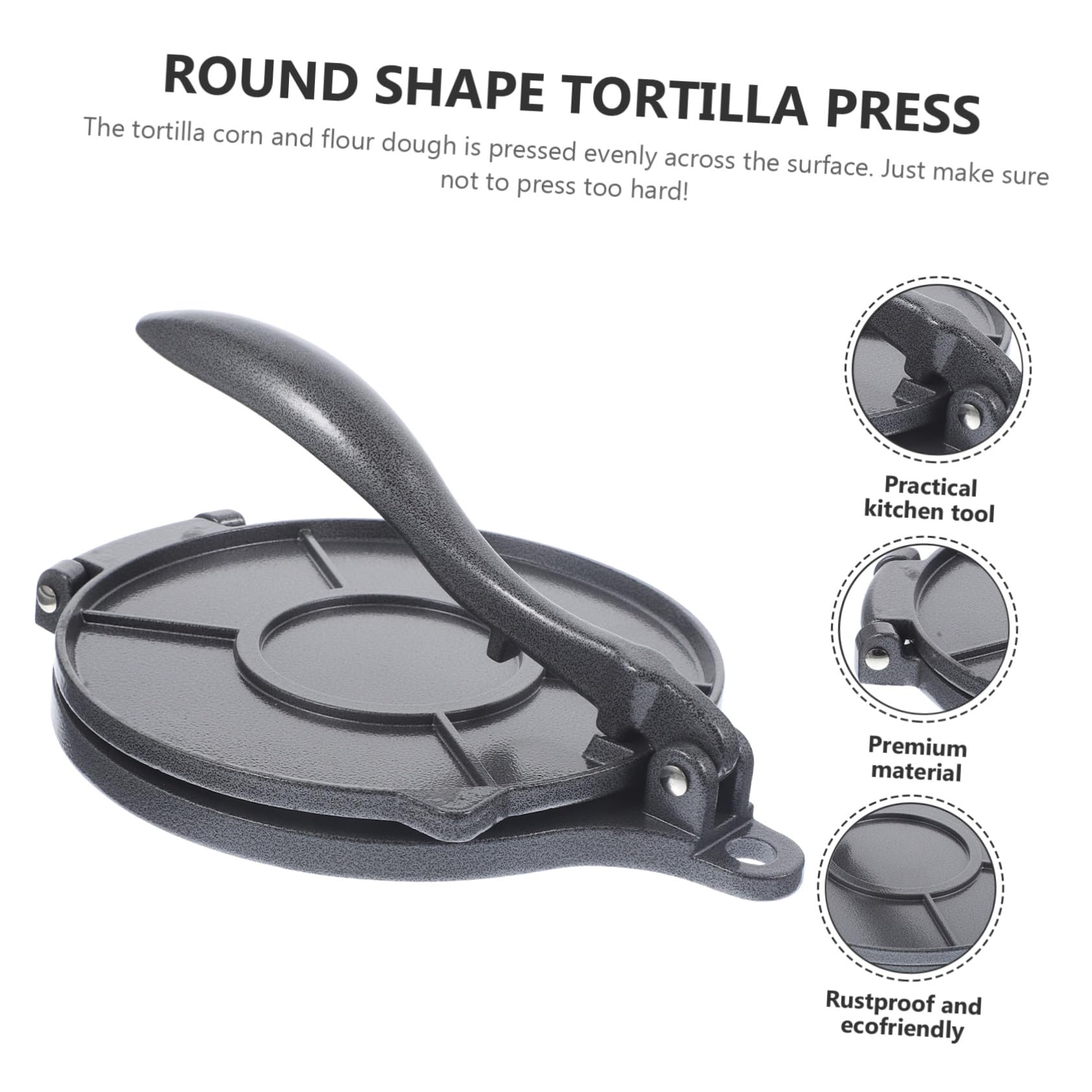 Prensa de Aleación de Aluminio Manual para Tortillas Redonda para Masa