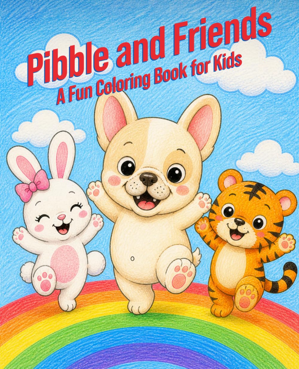 Pibble and Friends: A Fun Coloring Book for Kids: Cute Animals, Simple Designs, and Happy Scenes for Easy Coloring