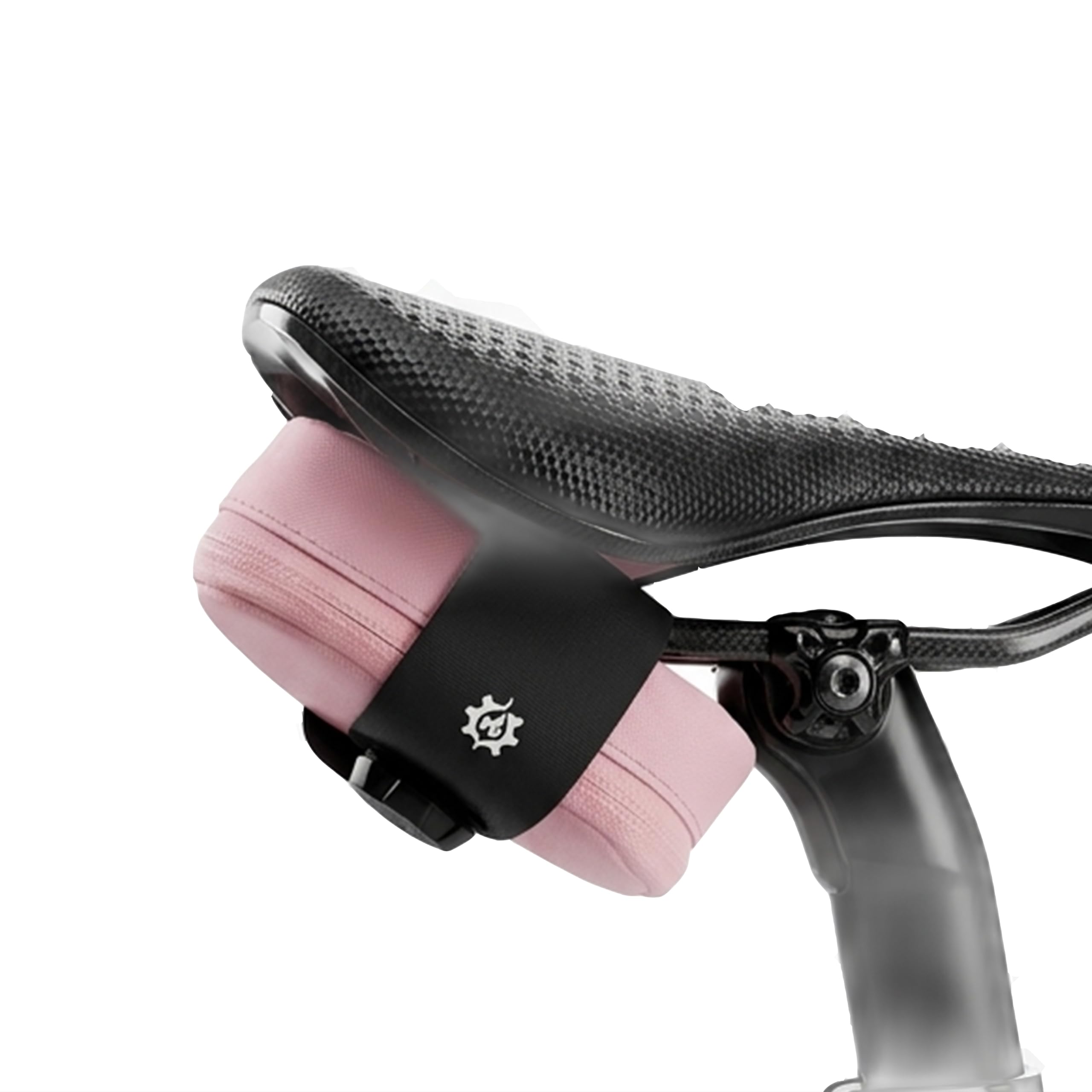 Lumiere & Co. Falcon Magnetic Saddle Bag - | Sleek Minimalist Design, Fast Magnetic Buckle Attachment | Cycling Bike Bag (Pink, Small)