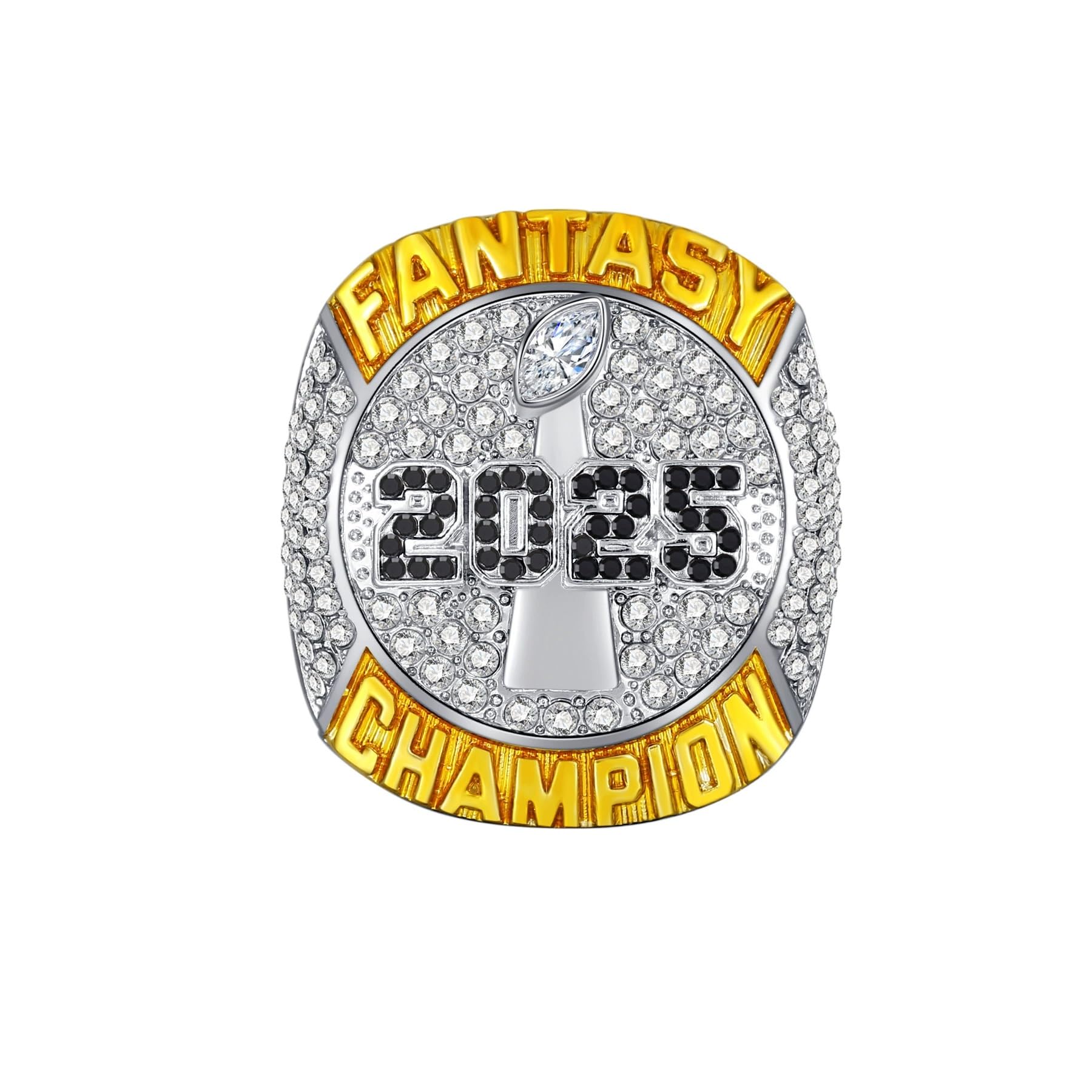 2025 Fantasy Football Ringe Vatertag Sammlerstücke Meisterschaftsringe Meisterschaftsring zur Anzeige