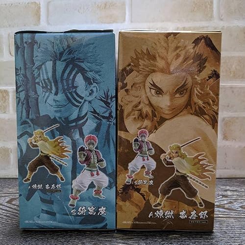 Miniatura 2 de Banpresto Demon Slayer - Figura de figuras de estrellas vibratorias Rengoku y Akaza de 5.9 in, 2 unidades