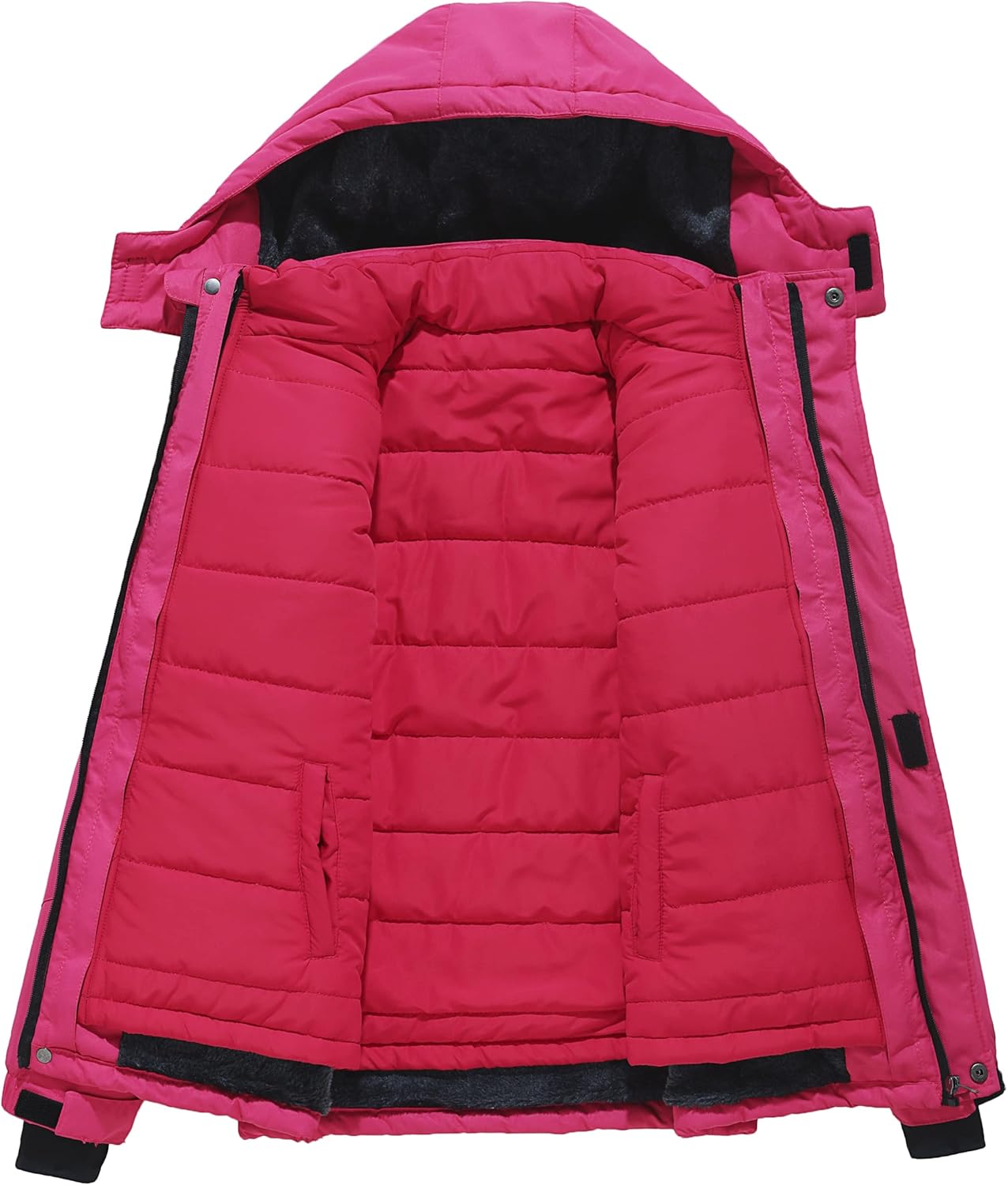 GGleaf Girls' 3 in 1 Waterproof Ski Jacket Warm Winter Snow Coat Hooded Fleece Raincoats