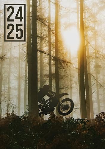 Agenda Scolaire 2024-2025: Moto dans la Forêt | Journalier (une page par jour) | 12x17 cm | 300 pages | Couverture souple | sept 2024 – juil 2025 | Collège et Lycée | Etudiant | Course de motocross