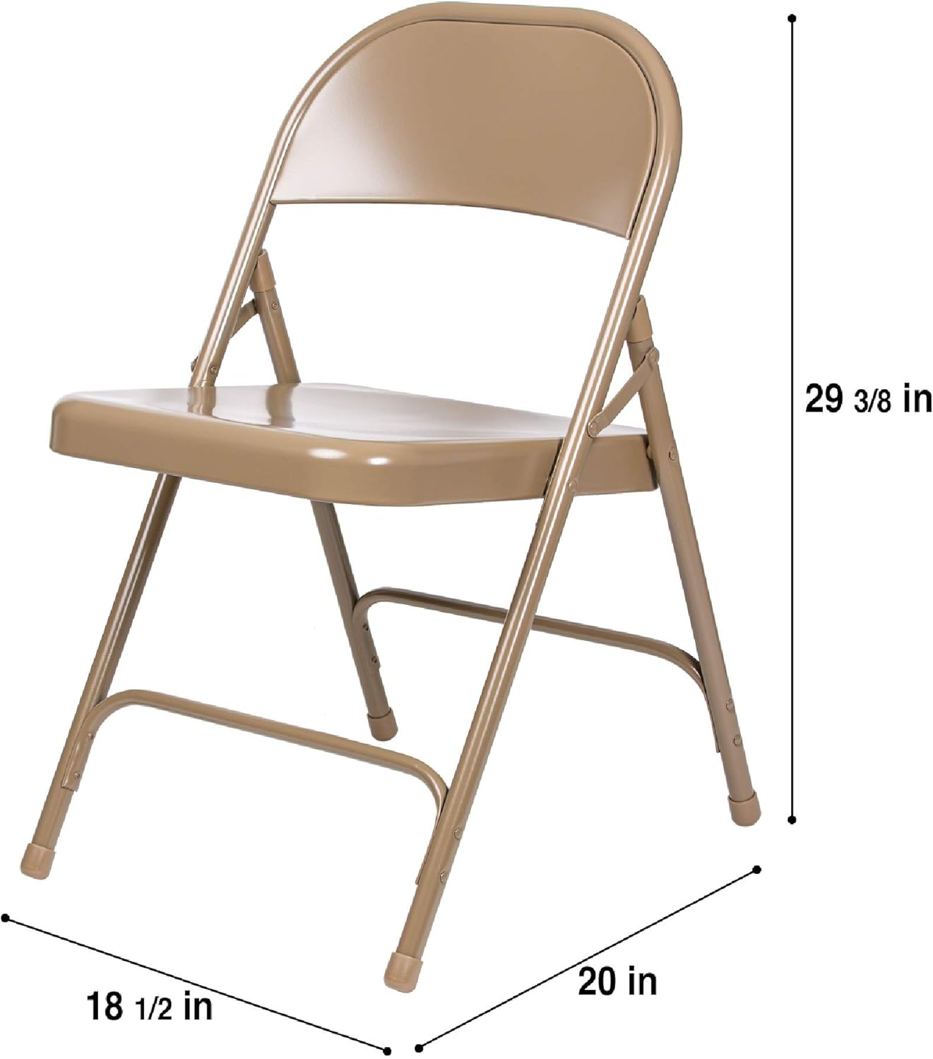 OEF Furnishings (4 Pack), Beige Heavy Duty Steel Folding Chair : Home & Kitchen