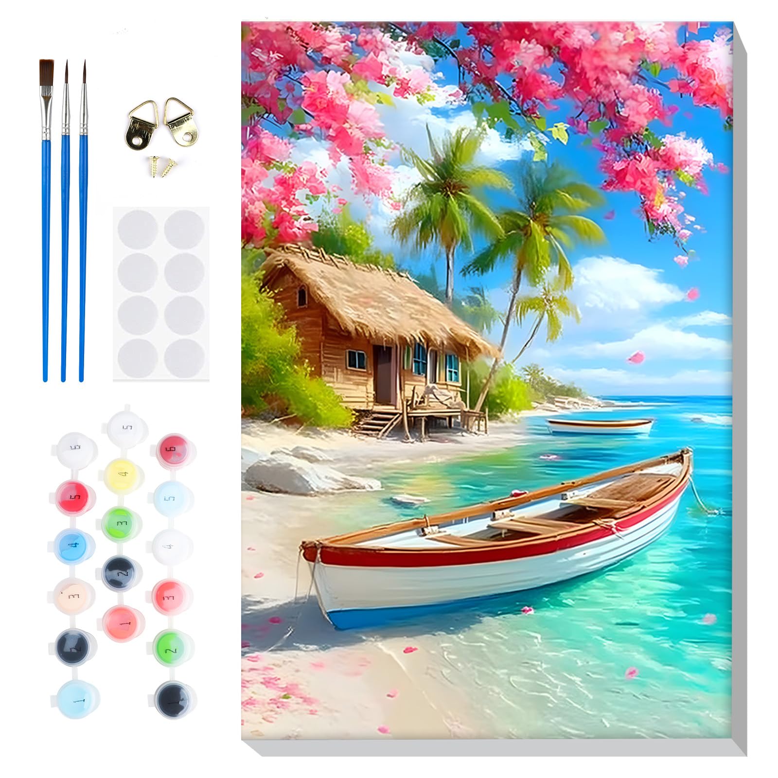 Lxmsja Pintar por Numeros Conejo Adultos con Marco, DIY Cuadros para Pintar Pascua Colorear por Números Lienzos, Pintura Acrilica Manualidades Adulto Decoracion Hogar Pared 20x30cm — view 17