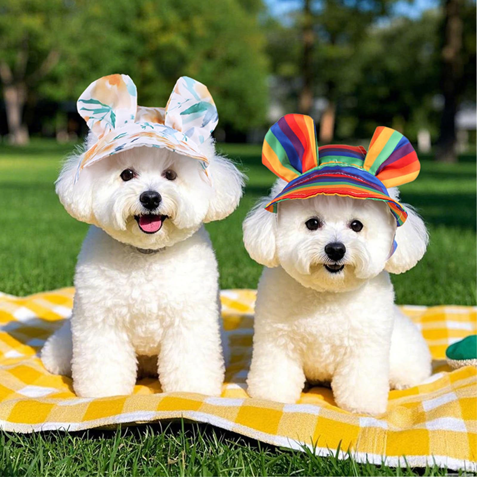 BT Bear Dog Hat,Breathable Soft Pet Baseball Cap,Pet Sun Protection Hat for Cats Puppy Small Medium Dogs,Khaki L - Image 2
