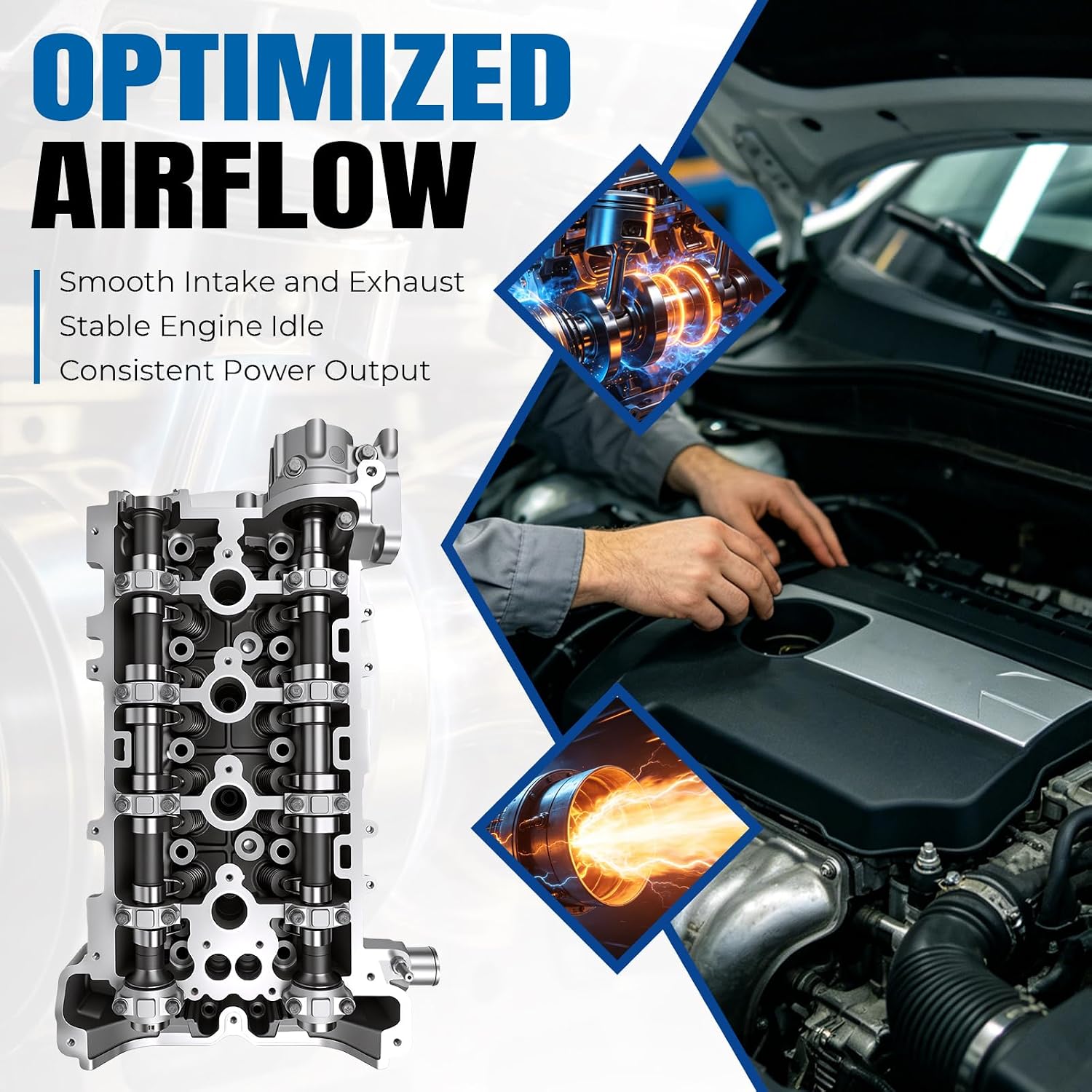 Cylinder Head Assembly Compatible with Chevrolet Captiva Sport Equinox Impala Malibu Orlando Buick LaCrosse Regal Verano GMC Terrain 2.4L Replacement for 12608279