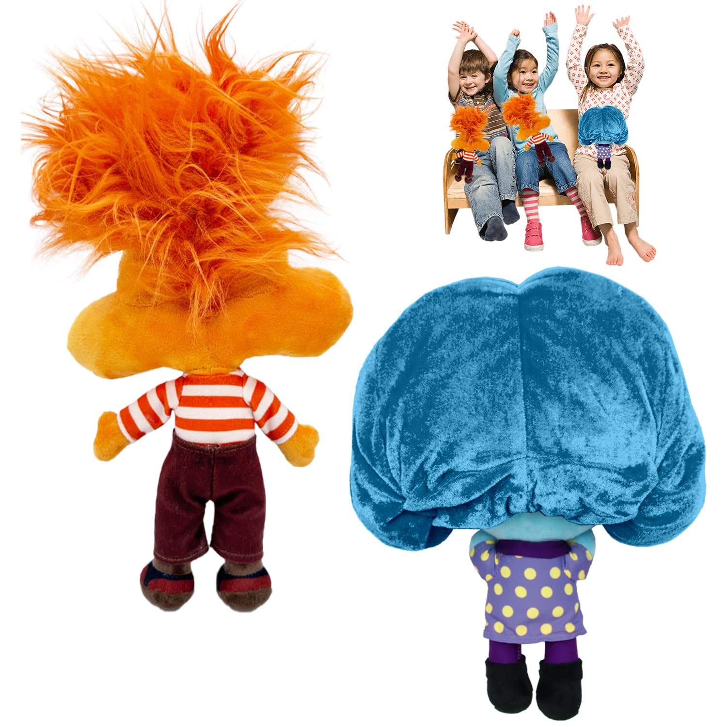 YISKY In-Side out Animados Peluches, 2 Piezas In-Side out Plush Toy, In-Side out Peluches Juguete, In-Side out Plush Doll, Peluche Ansiedad In-Side out, Regalos para Niños y Fanáticos