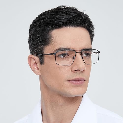 Miniatura 5 de Jolafull JF1801 - Marco cuadrado clásico para lentes (2.283 in)