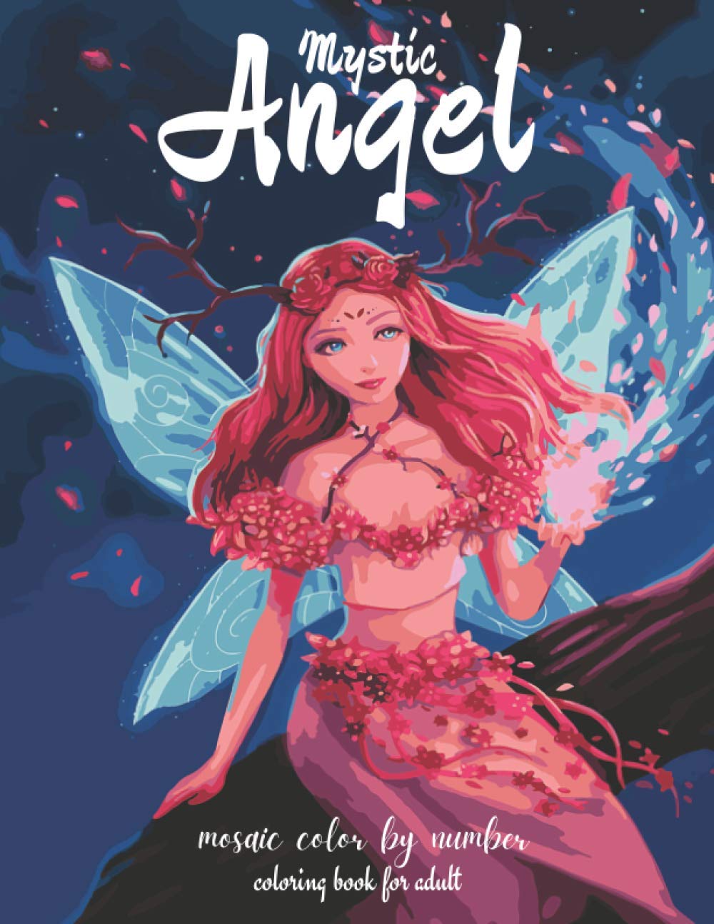 Buy Mystic Angel Mosaic Color By Number Coloring Book For Adult An buy-mystic-angel-mosaic-color-by-number-coloring-book-for-adult-an