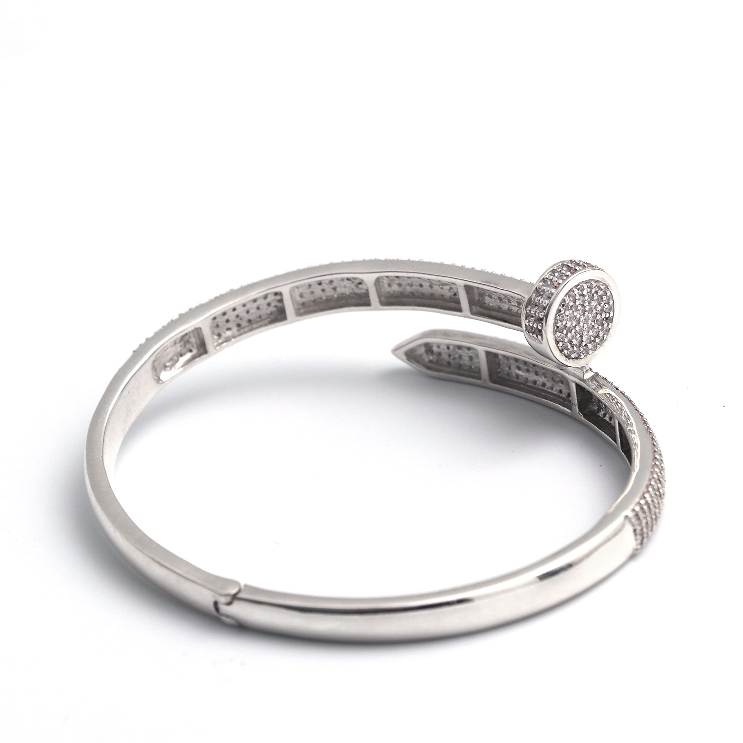 HIFLYER JEWELS Iced Out Nail Bracelet Diamond Bracelet Hip Hop Jewelry Bling Jewellery 925 Solid Ste