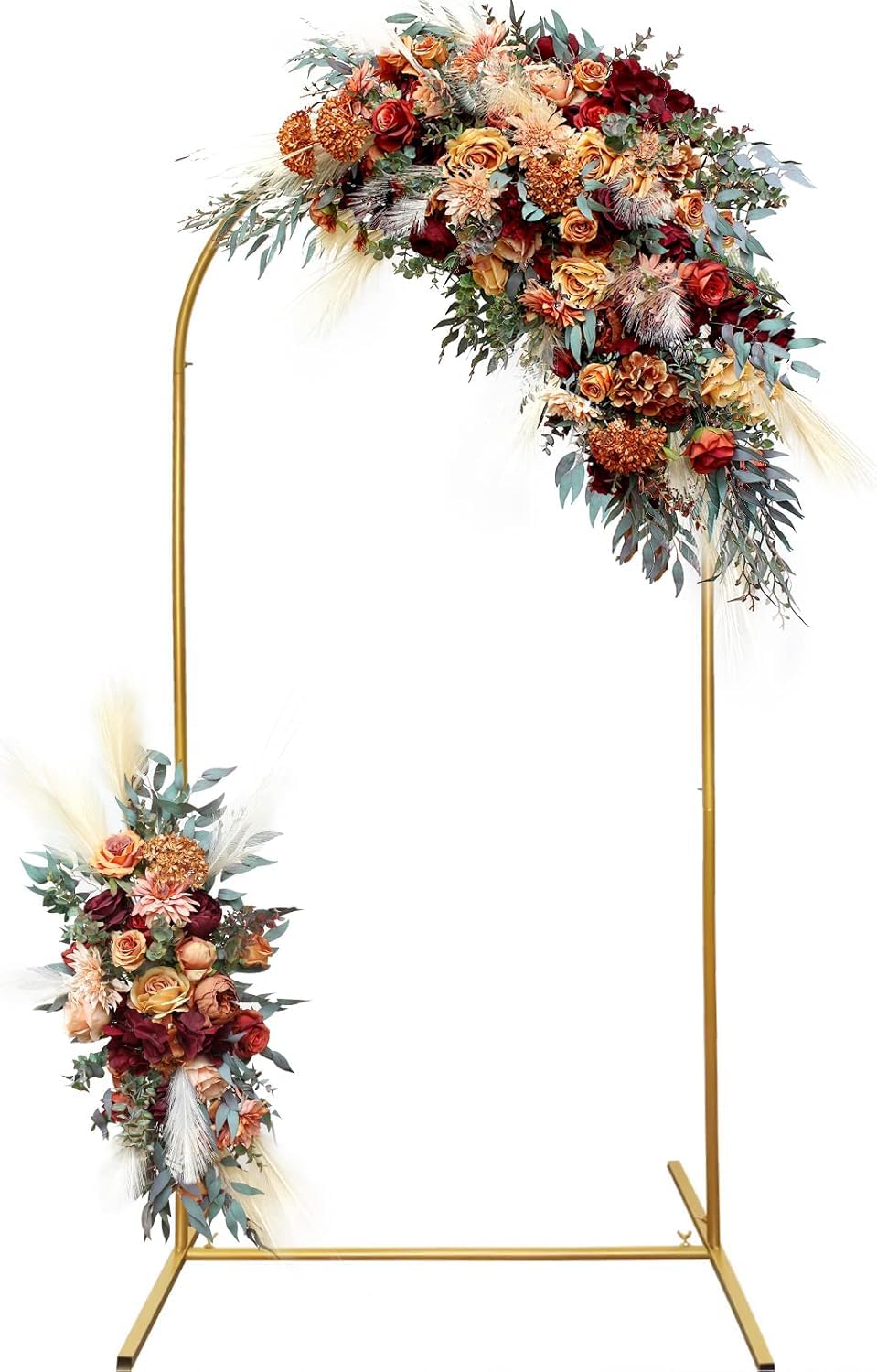 Arco per palloncini dorato 220x120 cm con pesi | Struttura in metallo dorato 220x120 cm, pesi inclusi, per palloncini, foto ed eventi
