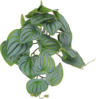 TEHAUX Decoração De Planta De Réptil Aquário De Vidro Decorações De Vidro Tanque De Lagartixa Videiras Suspensas Dobráveis Lagarto Plantas De Terrário Plantas De Terrário Suspensas