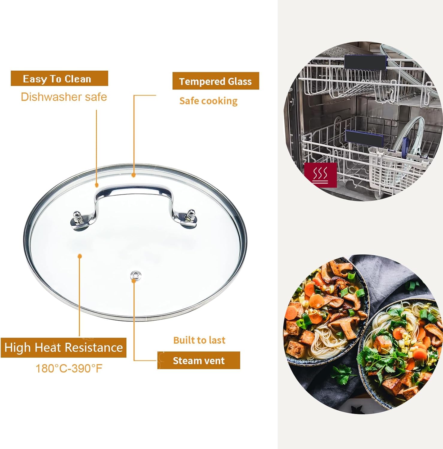 Durable Glass Lid for Cooking