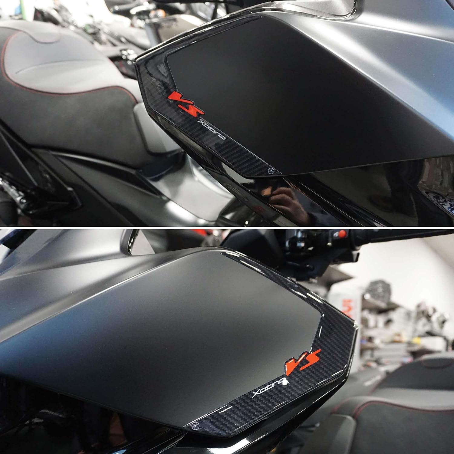 labelbike - 3D Sticker Motorcycle Fender Mudguard Protection and Decoration in Resin Compatible with Kymco Xciting VS 400 2023-2024