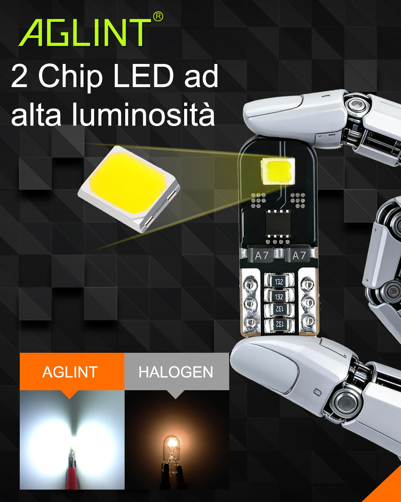 T10 W5W LED CANBUS Sensa Errore Lampadine 12V 194 168 2825 Cuneo Tipo Luci Dell'automobile Bulb 6000K 2SMD La Luce Interna Dell'auto Targa Lampade Luci Posizione LED Bianco