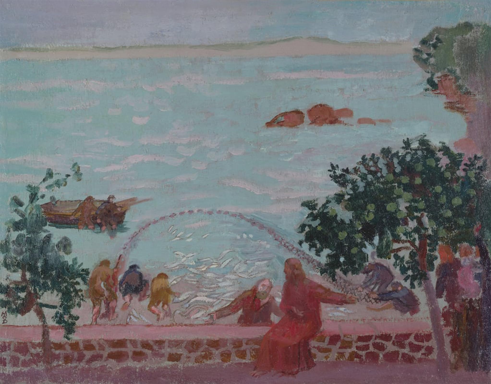 POSTERIIk Famous Animal Posters Vintage Picture the Draught of Fishes by Maurice Denis Modern Wall Decor for Home Decor 60x90cm