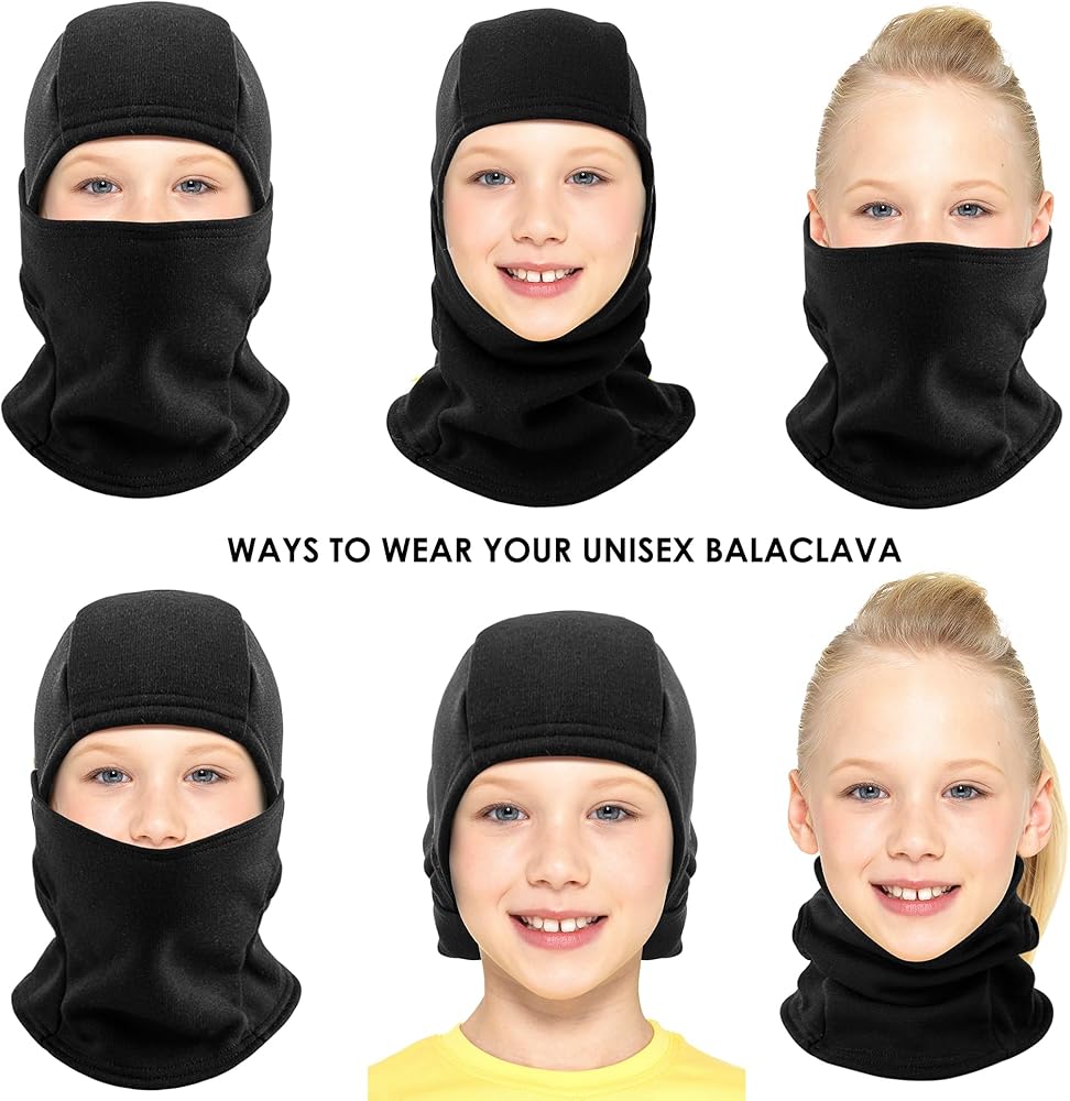 thumbnail image 2 of Kids Balaclava Ski Mask,fleece Face Mask Neck Warmer For Boys Girlswindproof Face Cover For Cold Weather Skiing Cycling 2 of 14