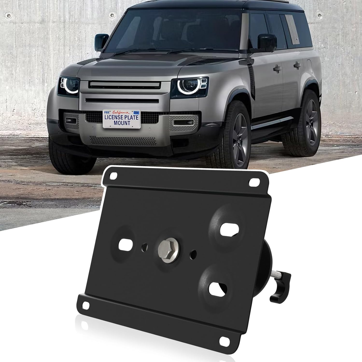 No Drill Front License Frame Compatible with Land Rover Defender/Discovery 5th gen, Sport 2nd gen / 4th gen/Evoque 2nd gen/Sport Anti-Theft License Plate Grille Mount Holder Car Tag Covers