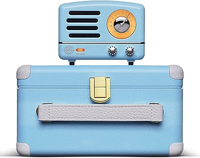Muzen OTR Metal Portable Bluetooth Speaker with Retro knob Tuner FM Radio, Also with Suitcase Gift Case, Wireless Bluetooth Speaker with Loud Stereo Sound, for Home Outdoor Travel