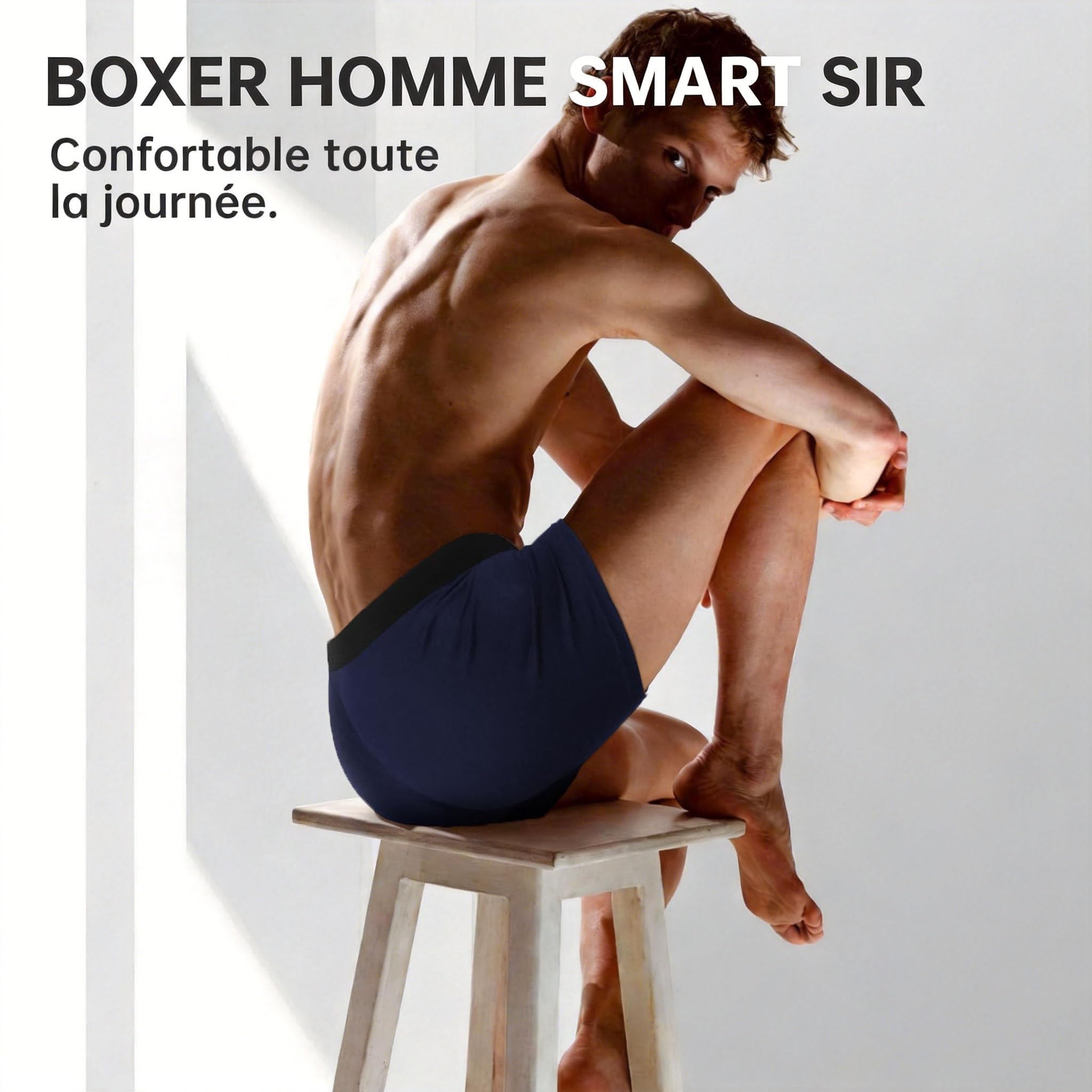 Smart Sir Boxer Homme Lot de 12, Coton Peigné Doux & Respirant | Confort Bien ajusté, Épouse les Formes, Caleçon homme, Sans Ourlets Qui Roulent, Calecon Homme, Sans Étiquettes Irritantes