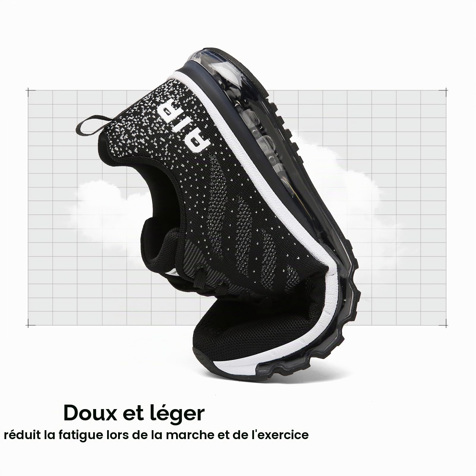 Homme Femme Air Baskets Chaussures Gym Fitness Sport Sneakers Style Running Multicolore Respirante