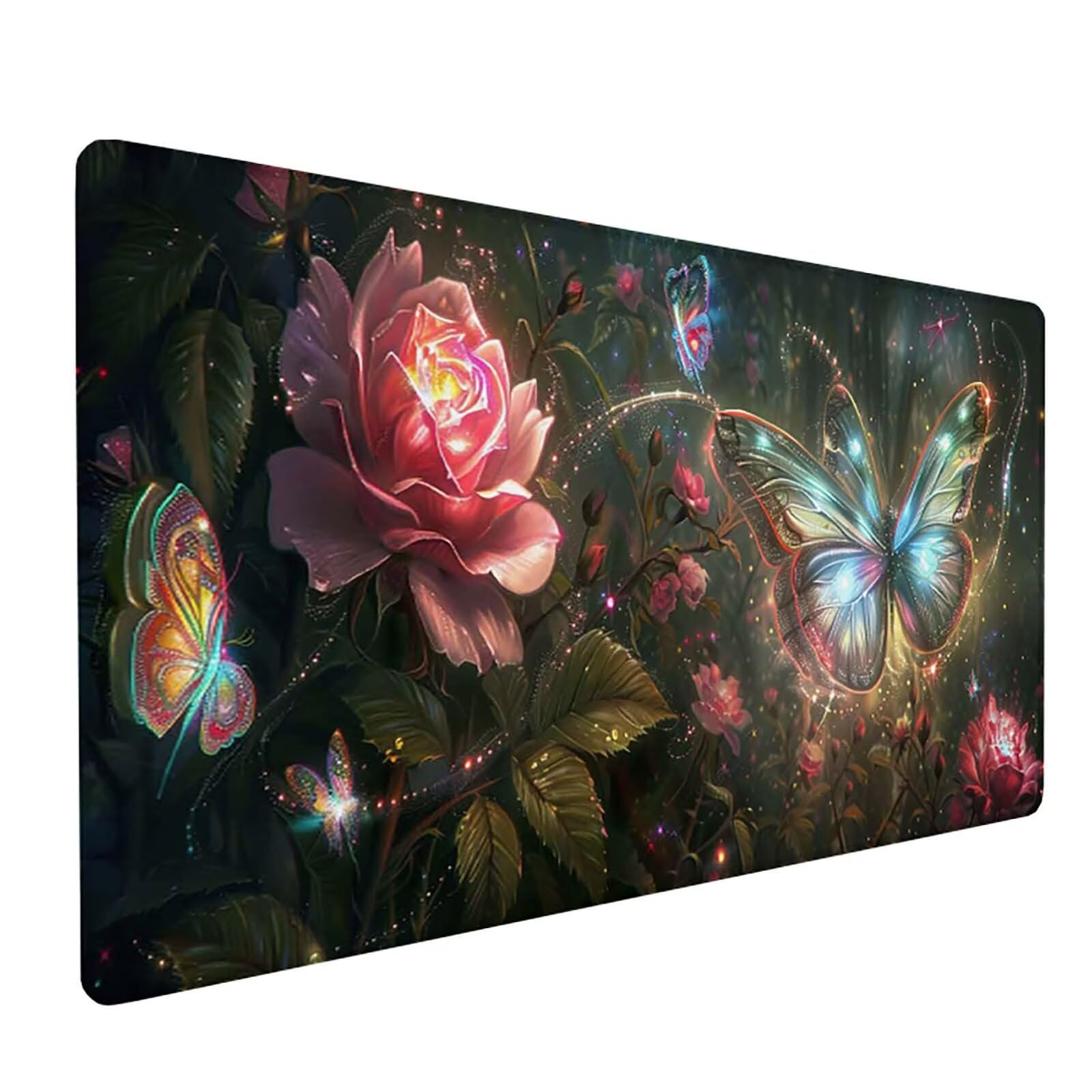 Podkładka pod mysz XXL 1600x800x3mm, podkładka pod mysz do gier motyl z antypoślizgową gumową powierzchnią, poprawia precyzję i szybkość, komputer dla gracza i akcesoria biurowe, prezent dla mężczyzn