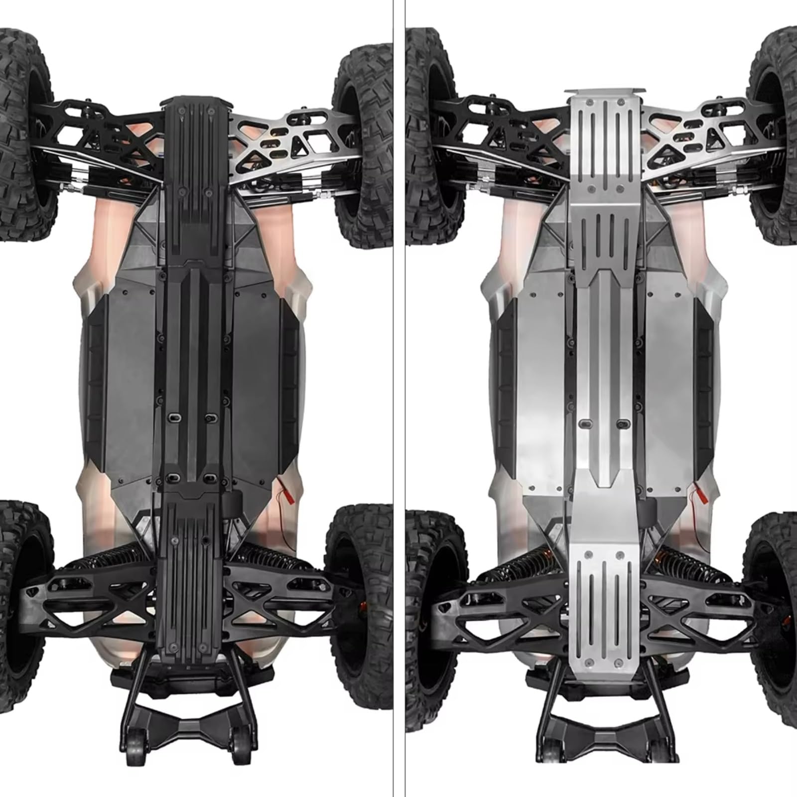 Compatible con X-MAXX 1/5 RC para Accesorios De Actualización Camión para Buggy Acero Inoxidable para Conjunto Protección Placa Protectora Chasis Modelos RC