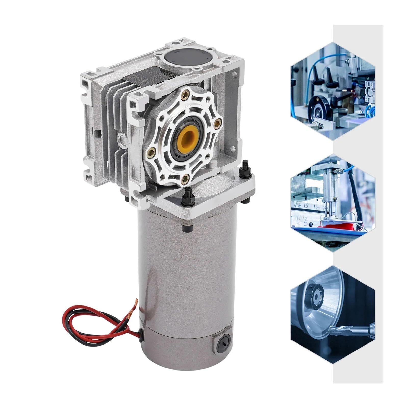 Motoriduttore portatile RV040 da 120 W, DC 12 V, 1800 giri/min, riduttore di velocità a vite senza fine ad alta coppia regolabile for uso industriale Trasmissione fluida