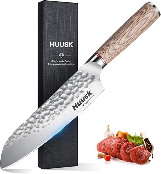 Huusk Professional Santoku Knife 7Inch, Japan Chef Knife