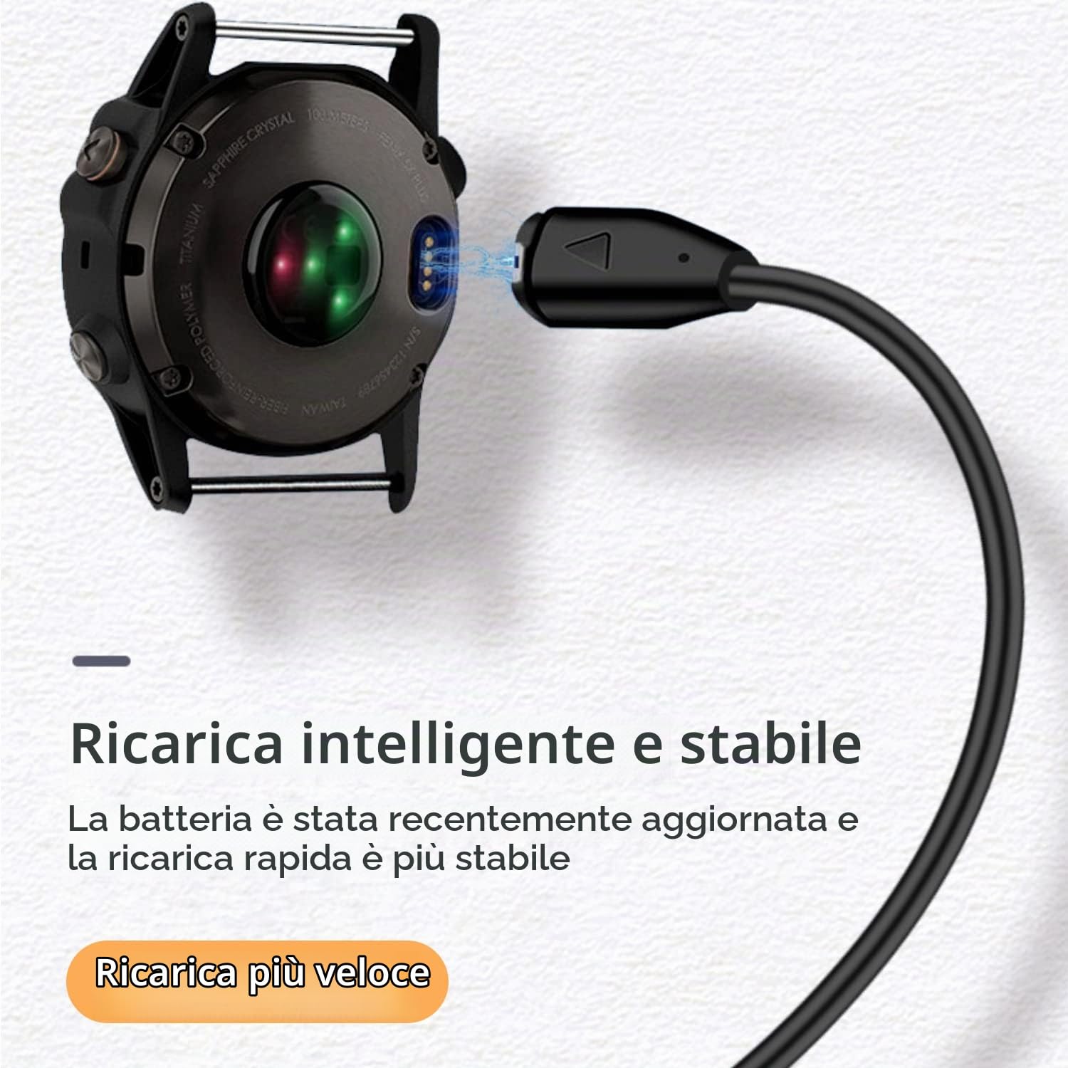 Caricabatterie USB Da 1 M Per Garmin Fenix 7/6/5, Forerunner, Vivoactive, Venu, Instinct – Cavo Di Ricarica Rapido E Sicuro
