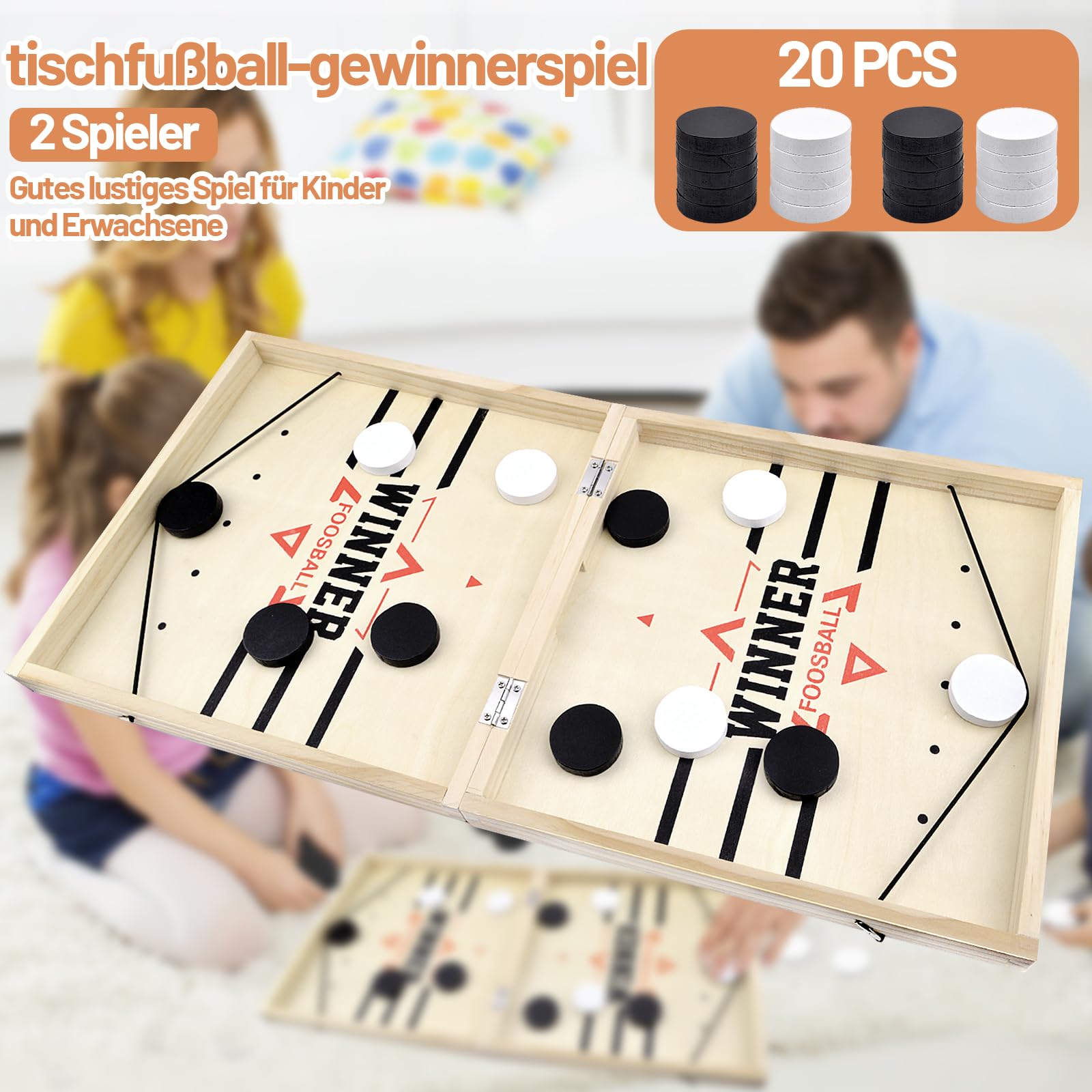 Fast Sling Puck Game Table Desktop Battle 2 in 1 Ice Hockey Game 2 in 1 Ice Hock