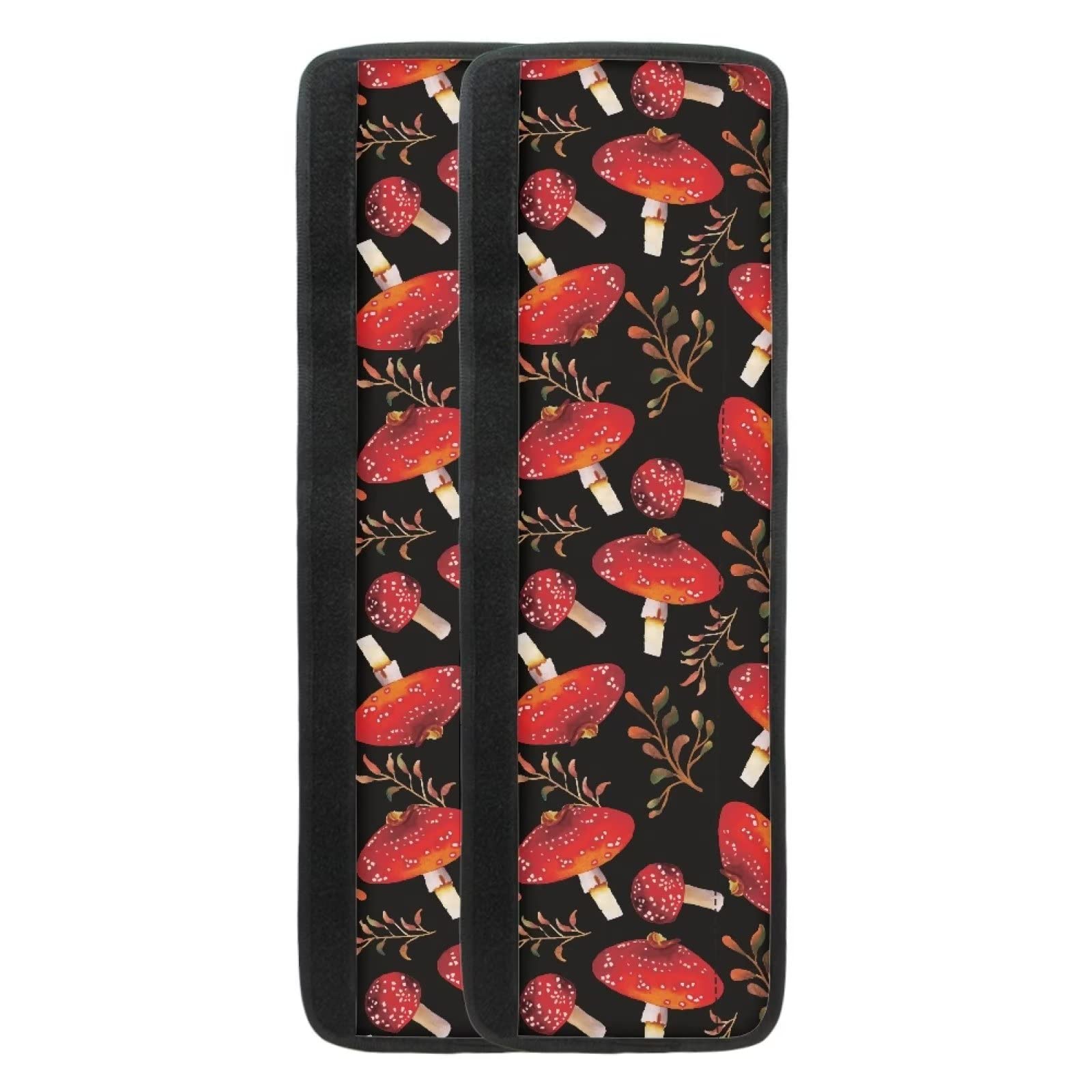GLENLCWE 2 Pack Red Mushroom Refrigerator Door Handle Cover Kitchen Appliance Decor Handles Covers for Kitchen Appliance Use