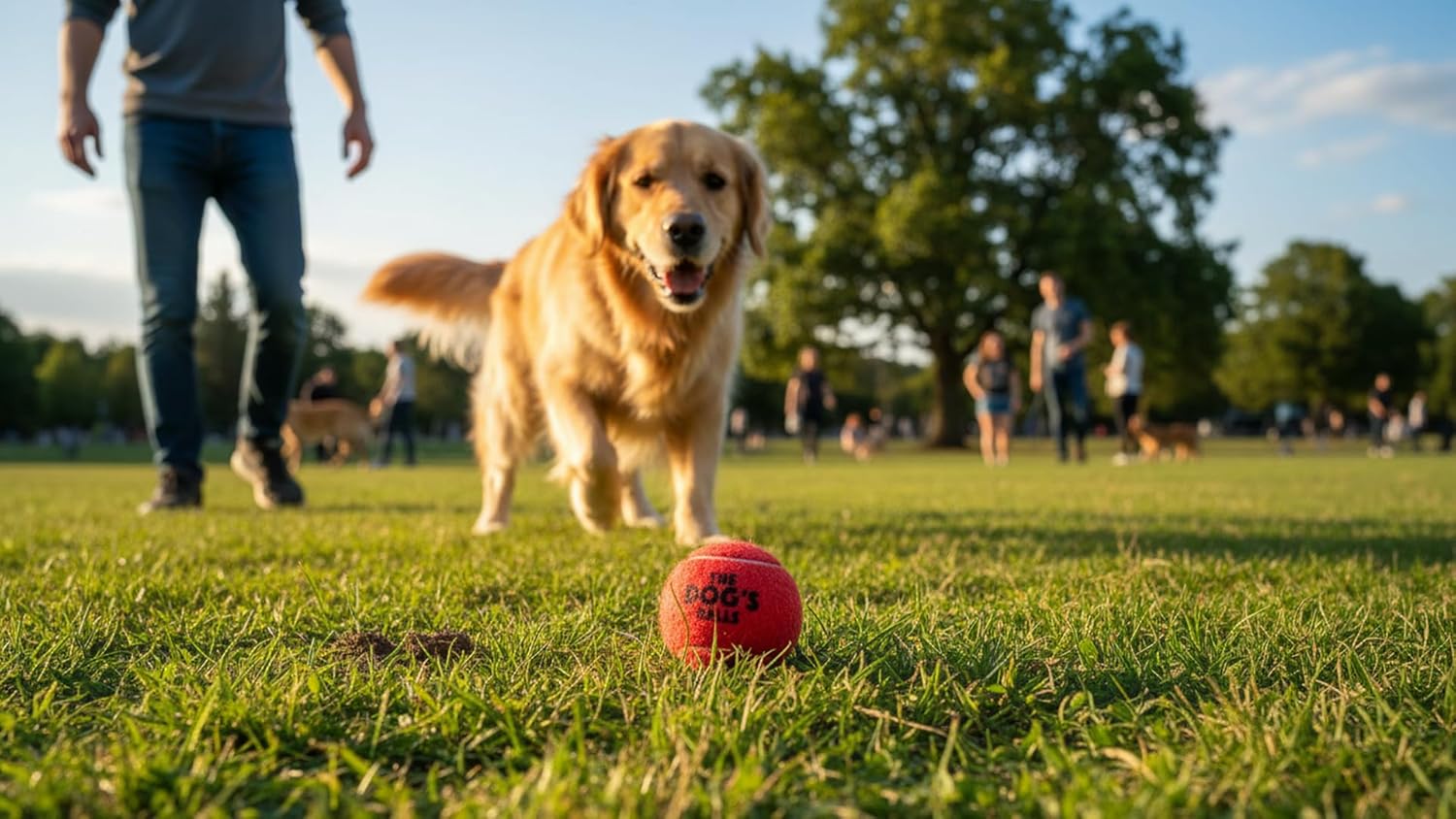 The Dog's Balls Dog Tennis Balls for Dogs, Red, 12-Pack - Non-Abrasive Felt Fetch Balls, Tough Rubber Core, Float in Water, Fits Standard Launchers