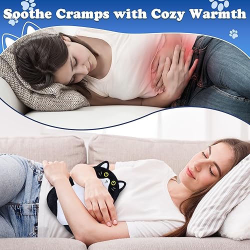 Miniatura 2 de SuzziPad Almohadillas térmicas para microondas para calambres, animales de peluche aptos para microondas, calambres de período, alivio del dolor