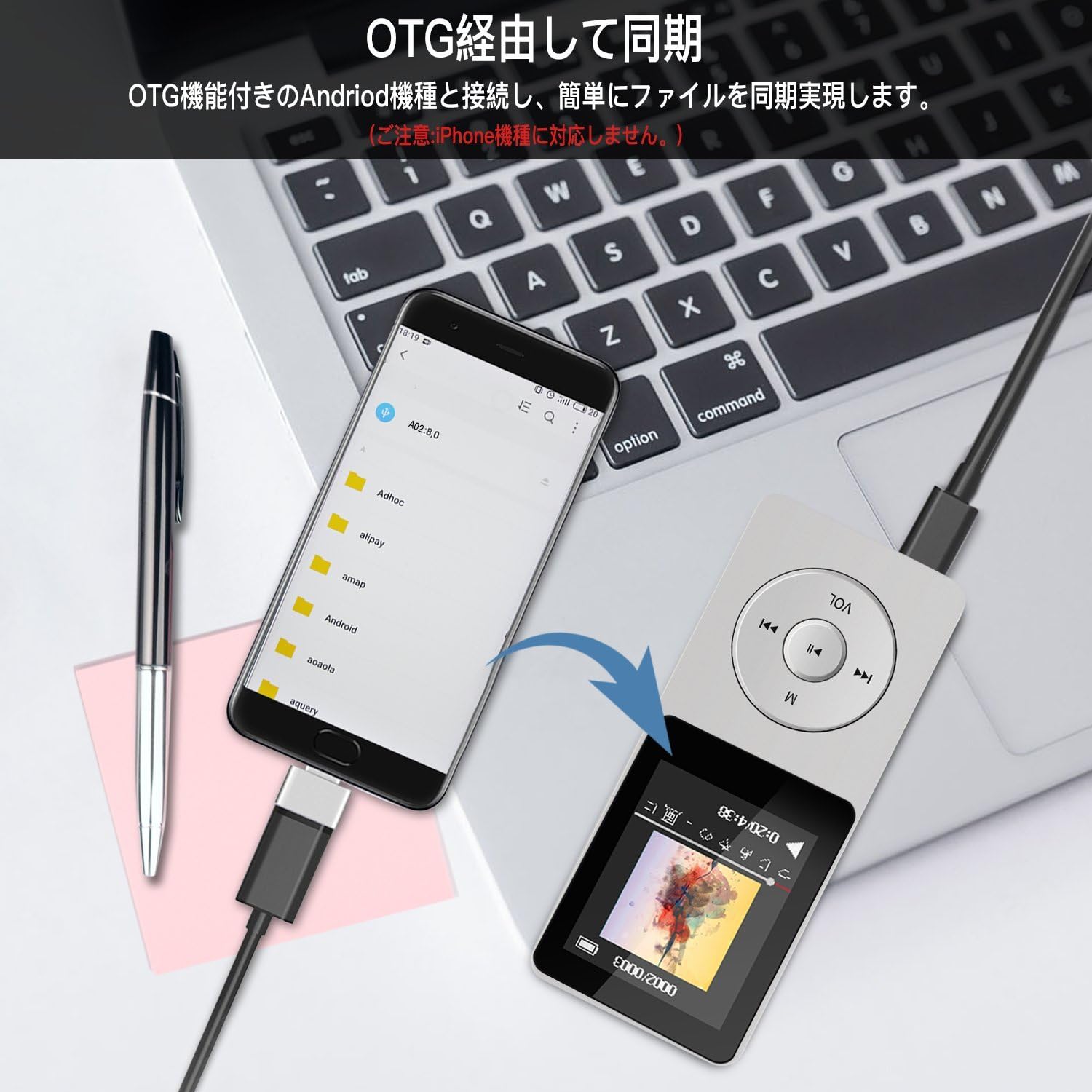 AGPtEK 2015 Latest Version 8GB & 70 Hours Playback MP3 Lossless Sound Music Player (Supports up to 64GB), Color White