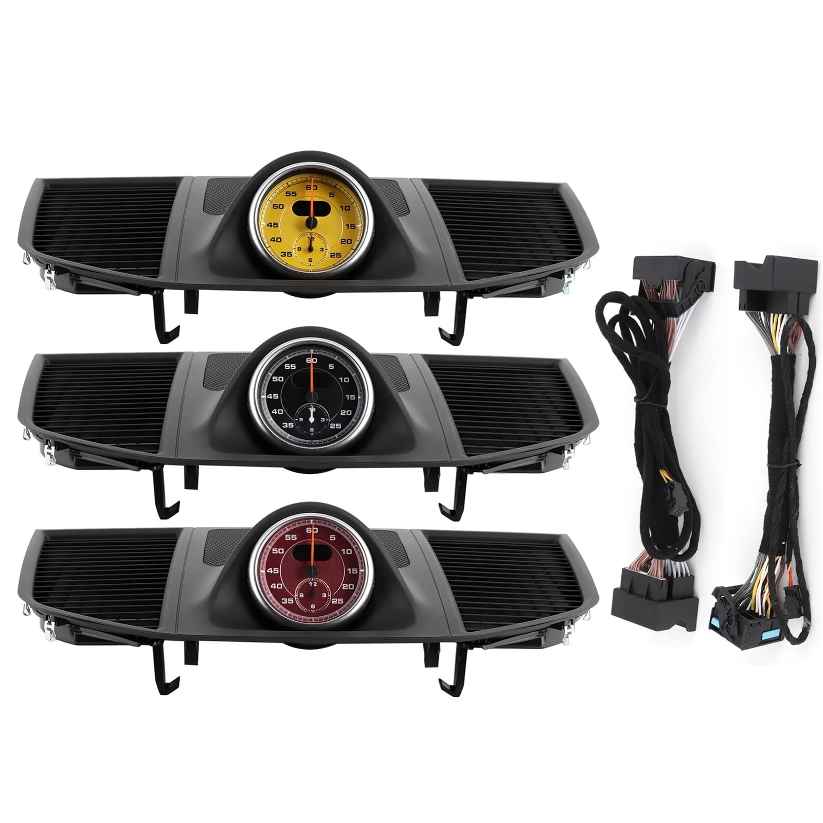 salpicadero del coche Compatible con Porsche MACAN 2014, 2015, 2016, 2017, 2018, 2019 y 2020. Panel de instrumentos del coche, cubierta superior, cronómetro Tacómetro(Black)