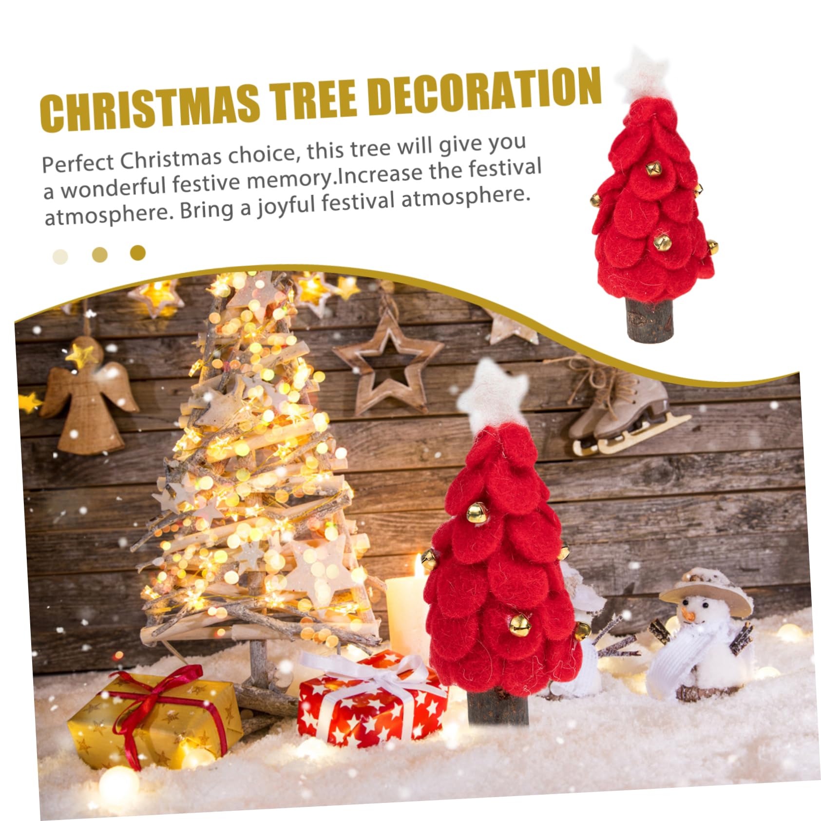 RLKHXBS dekoracje świąteczne dekoracje domu dla domu wystrój stołu wystrój domu mały filcowy ół filcowy świąteczna dekoracja blatu Xmas Tree Model pulpit Dzień Pamięci