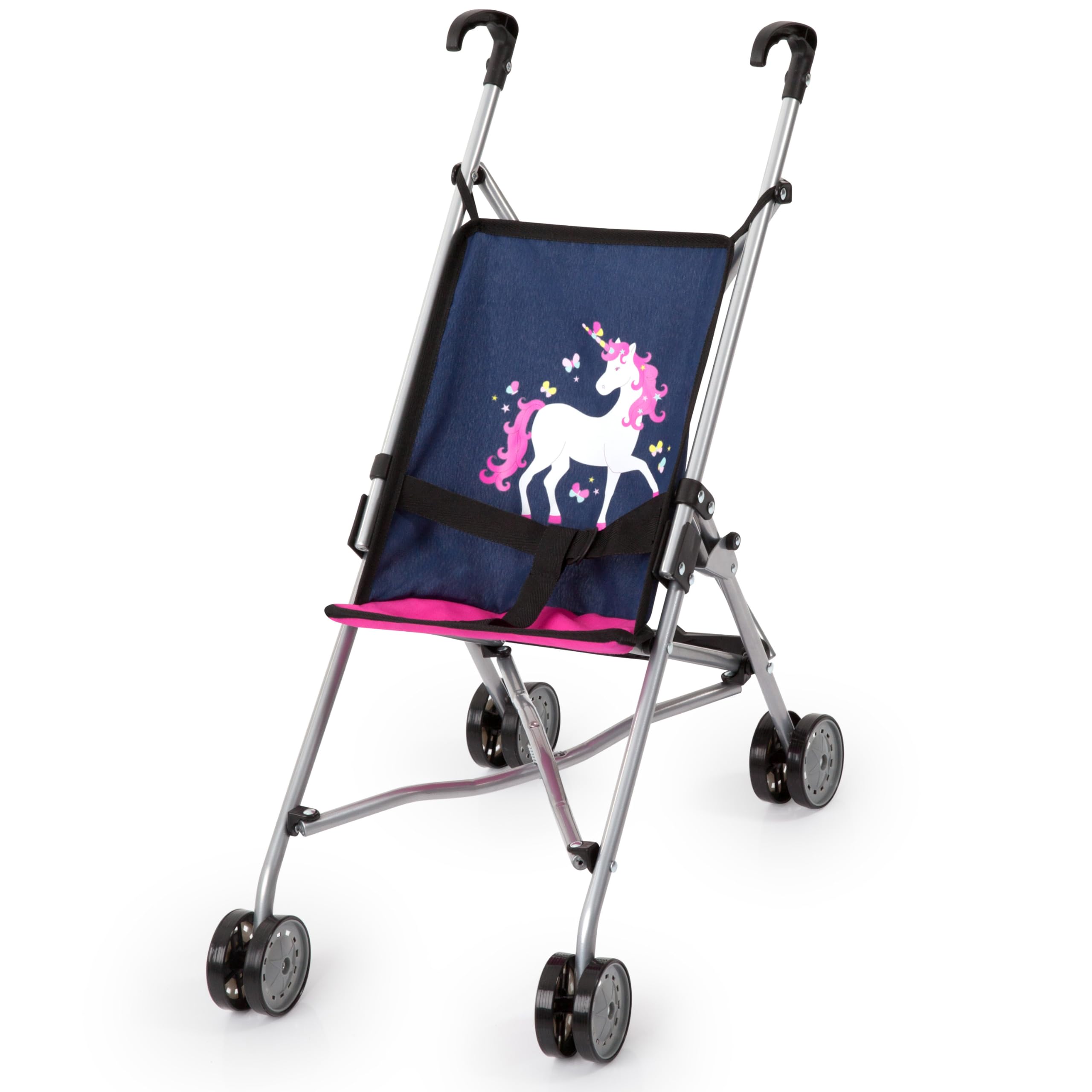 Bayer Design 30154AA Dolls pushchair, stroller, foldable, double wheels, security belt