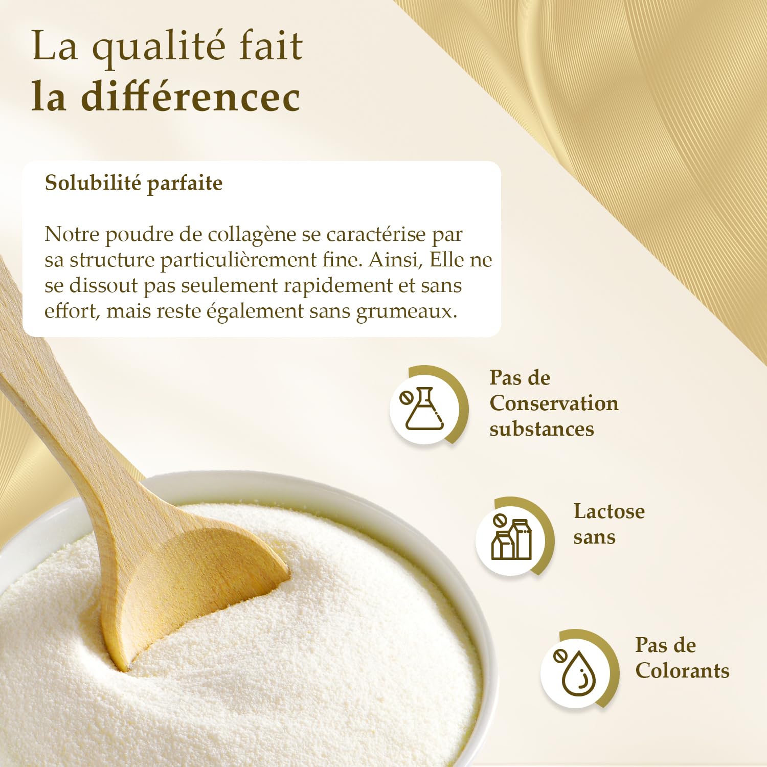 Poudre de Collagène 700 g Hydrolysat de Collagène 100% Pur Peptides de Type 1, 2 et 3, Excellente Solubilité Goût Neutre Formule Pure Qualité Contrôlée