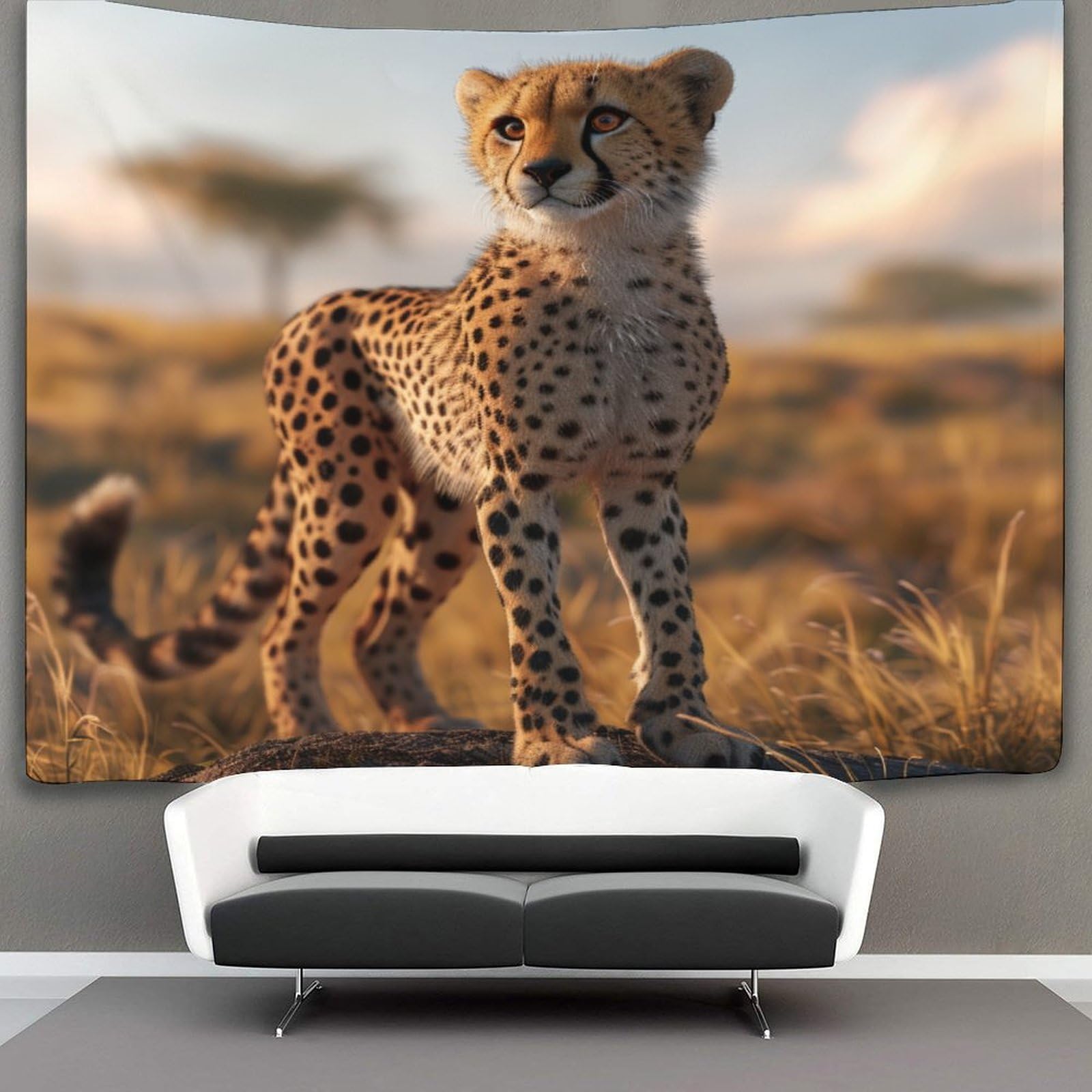 kaiyun Animal Tapestry Cheetah Wall Hanging Tapestries for Bedroom Living Room Apartment Dorm Decorations Wall Art Decor 70cmx100cm