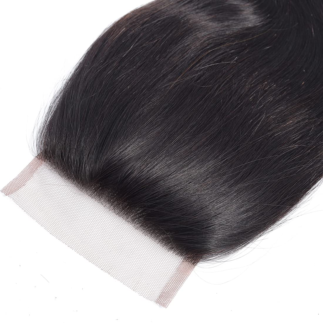 4X4 HD Lace Closure Straight Human Hair 14 Inch Transparent Pre Plucked with Natural Hairline Bleached Knots Unprocessed Brazilian Virgin Human Hair 4x4 Free Part Closure - Image 4