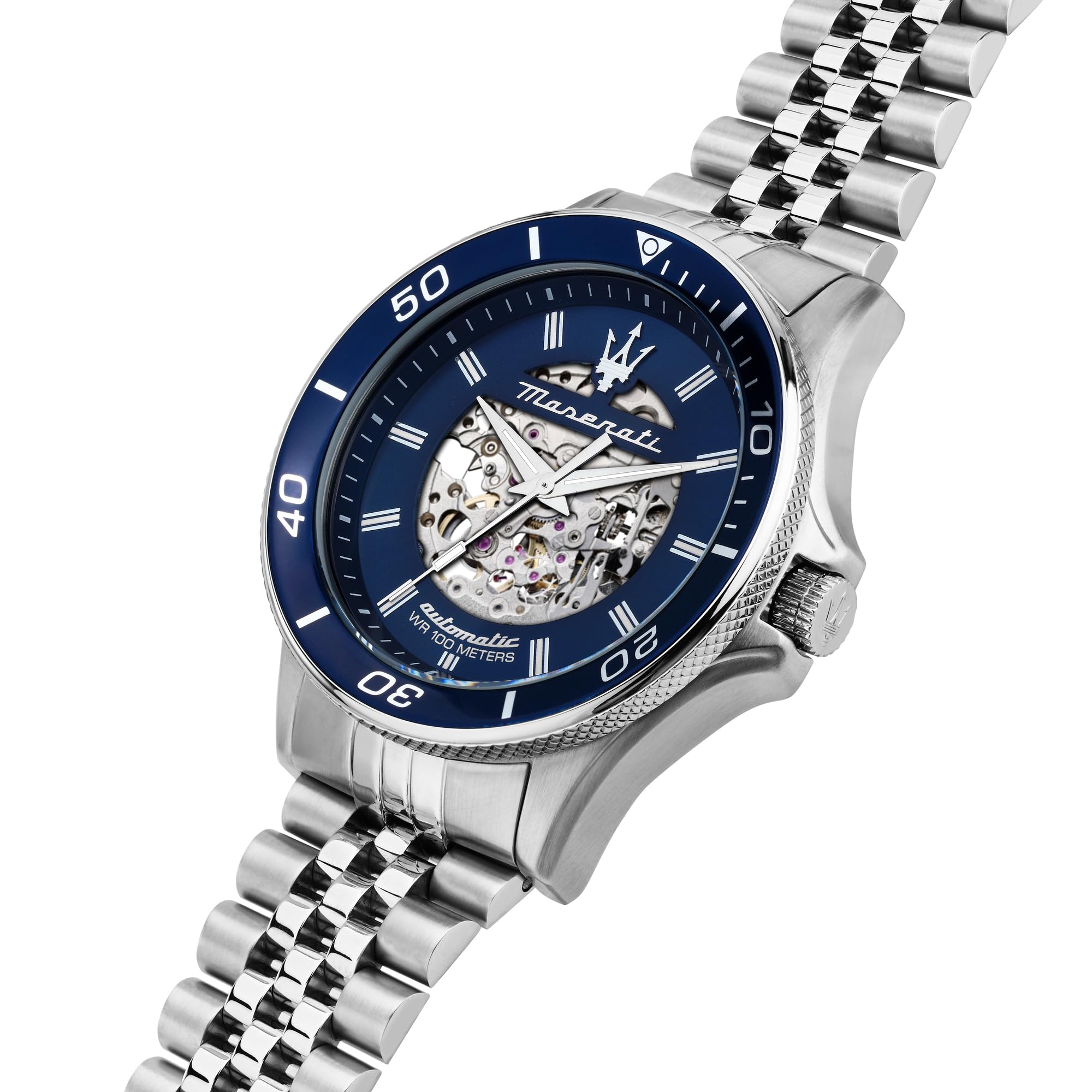 Maserati Orologio Uomo, Automatico, Analogico, Cinturino in Acciaio, Collezione Sfida - R8823140011