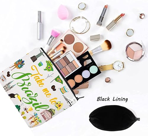 Miniatura 3 de LEVLO Brasil Cultura Viaje Cosméticos Bolsa Brasil Copa Mundial Recuerdo Regalo Llévame a Brasil Cremallera Bolsa Bolsa Para Viajero, Llévame a