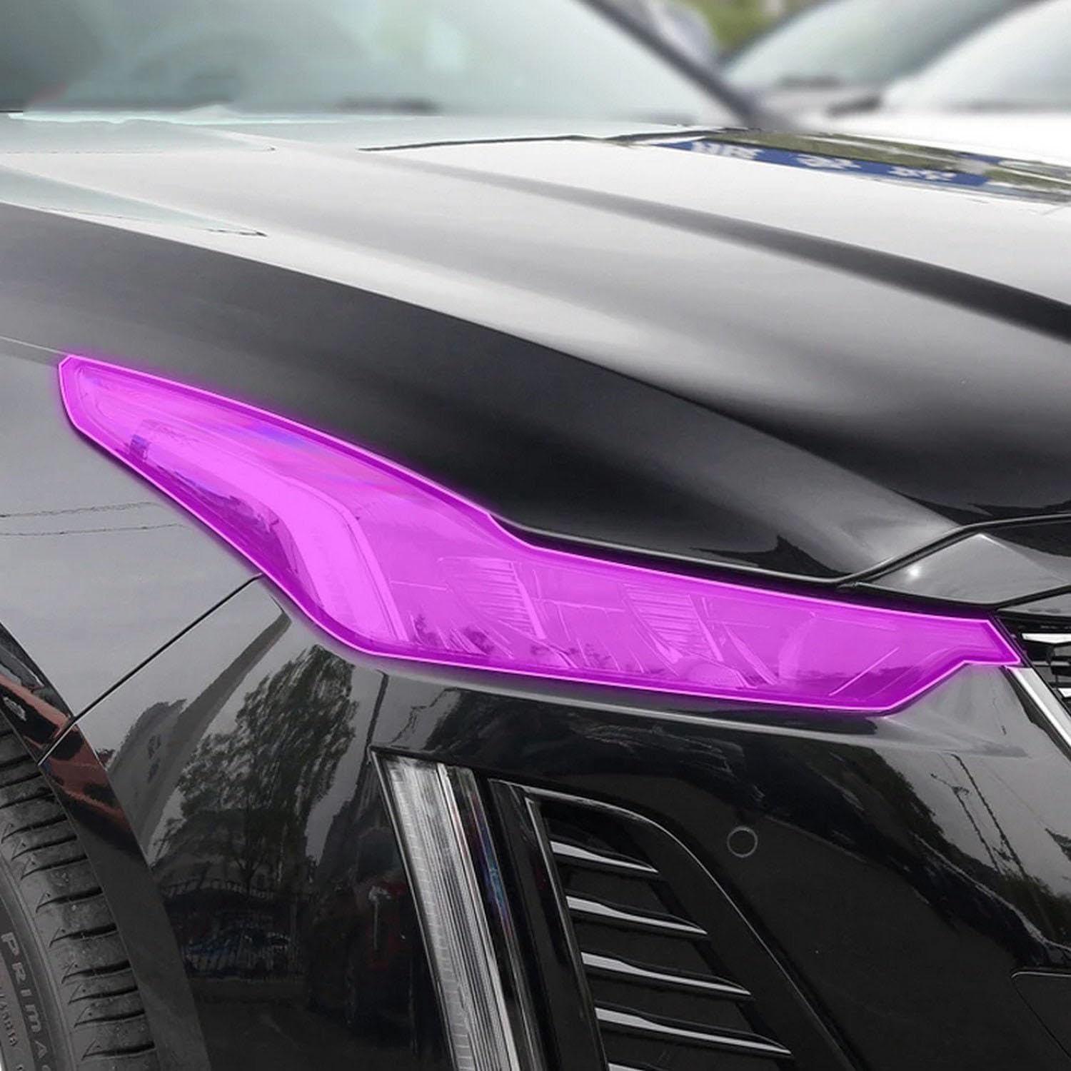 Samlng Blackened Car Front Light Film For Cadillac Ct5 2020-2023 Car Exterior Film Tpu Ppf Headlamps Protective Film Anti Scratch Repair Membrane Smoked Headlight